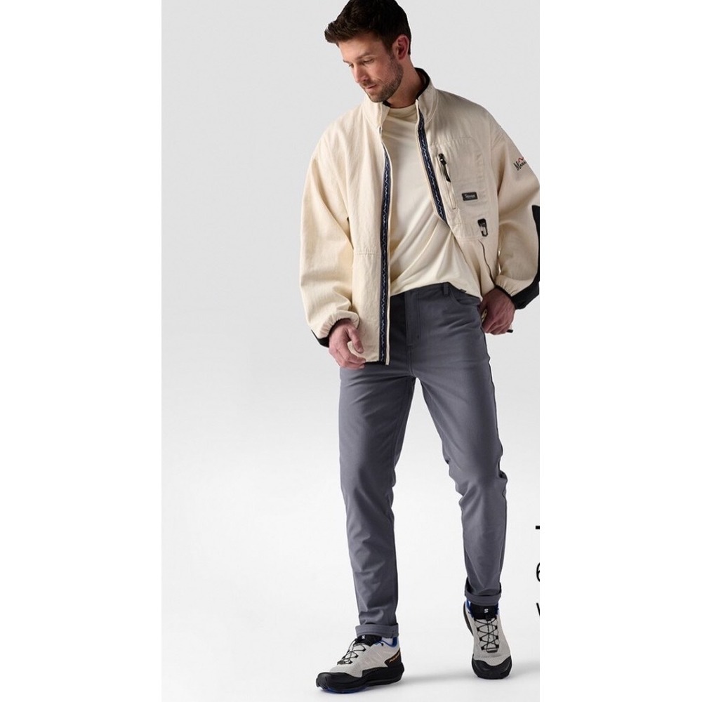 Backcountry Basis Everyday Pant‎ Mens 32 Gray Tapered Stretch Casual BCCZ2RM